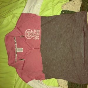 Pink Victoria’s Secret QuarterZip Sweater